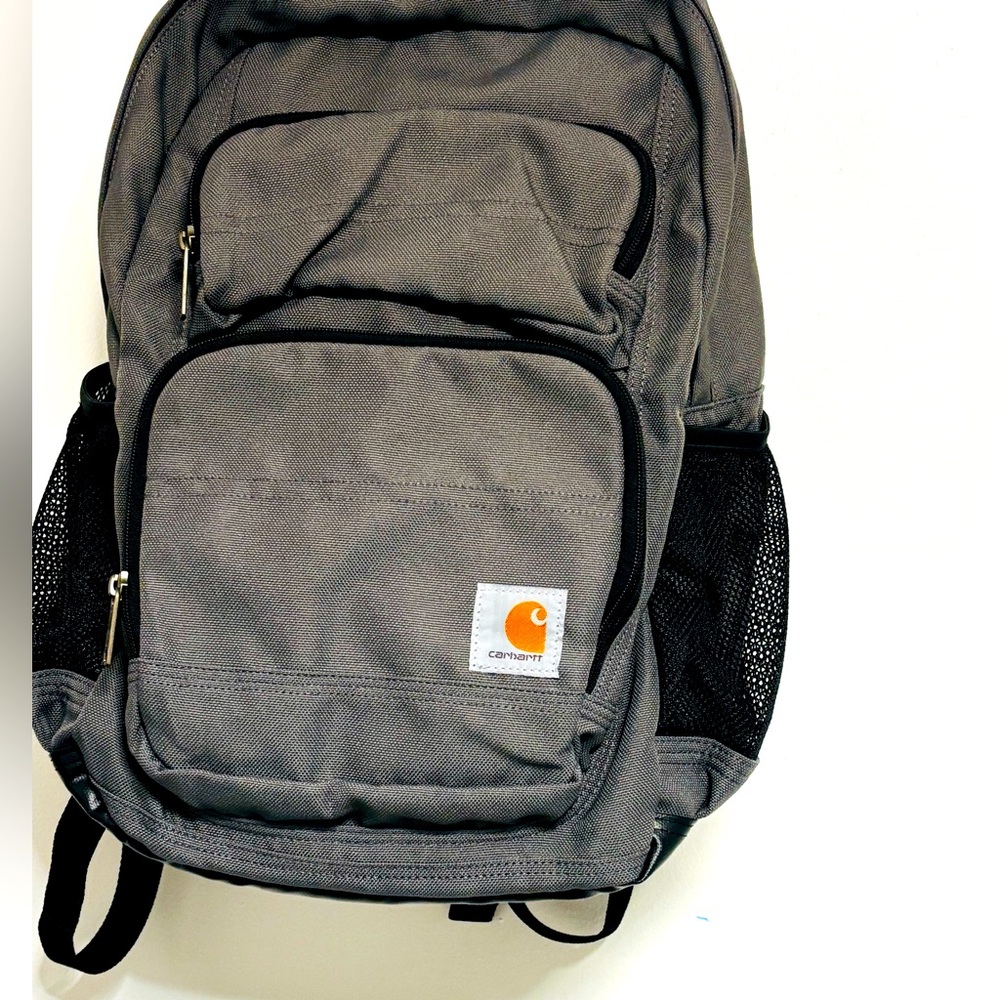 Carhartt 27L Single-Compartment Backpack, Durable Pack with Laptop Sleeve Gray - Picture 8 of 15